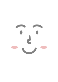 Smiling face.(white,gray)