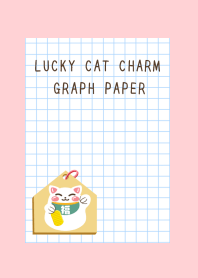 LUCKY CAT CHARM GRAPH PAPER-PINK