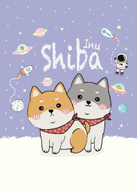 Shiba Inu dog (Purple)