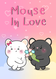 Cute Mouse & White Mouse  In Love theme