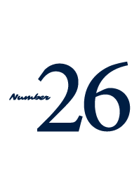 Number 26 White X Dark Navy