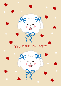 Dog you make me happy minimal cute