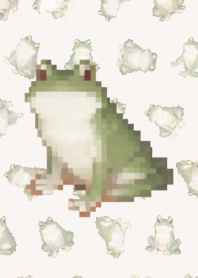 Frog Random Pixel Art Theme  Brown 02