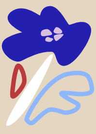 Modern art flower (Blue color version)