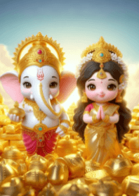 Lakshmi and Ganesha for Good Life V.22