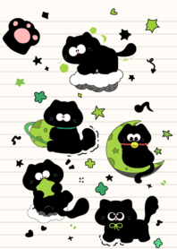 Crescent Moon Black Cat1