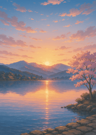 Sunrise Over Blossoming Valley