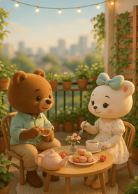 Warm Sunset Balcony Tea Date