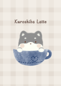 Kuroshiba Latte -navy- plaid