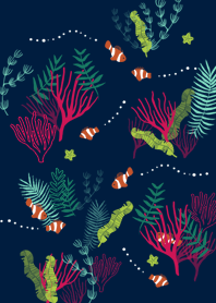 Coral reef and creatures