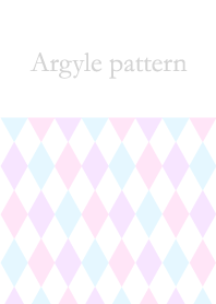 Argyle pattern -Pink Blue Purple -