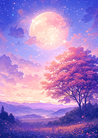 Lucky Full Moon in the Purple Wonderland