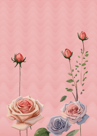 Rose Space on light pink