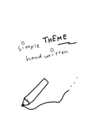 simple hand written theme