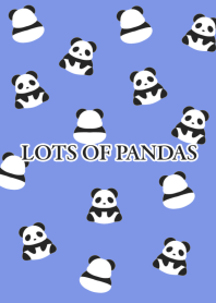 LOTS OF PANDAS/DUSTY BLUE