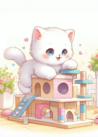 Cute fat cat round body n.4