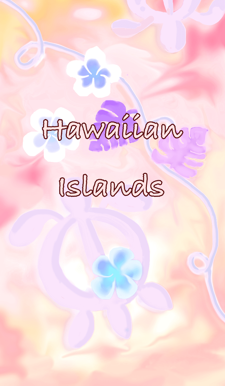 Hawaiian Islands Theme Pink Version
