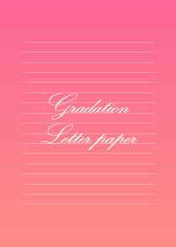Gradation Letter paper - Pink 3 -