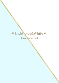 Two tone color light blue&white