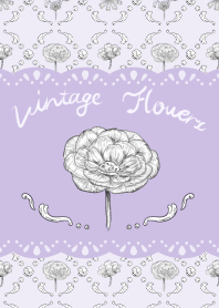 Vintage Flowers - Purple - JP