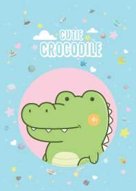 Crocodile Cute Galaxy Blue