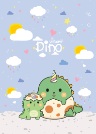 Dino Unicorn Cute Cloud Lover