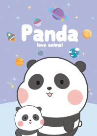 Panda Cutie Galaxy Violet