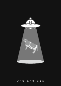 UFO and Cow - Black -