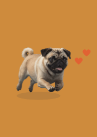 Cute Pug Theme 2 Brown 04