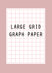 LARGE RED GRID GRAPH PAPER-DUSTY PINKj