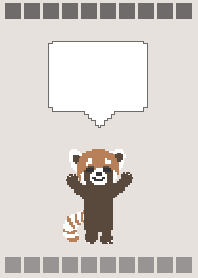 Pixel Art animal _red panda