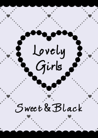 Heart&Girly / Pale Purple&Black
