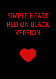 SIMPLE HEART RED ON BLACK VERSION