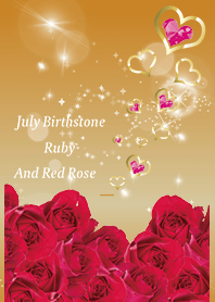 オレンジ : 誕生石7月のルビー