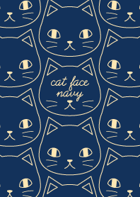 Cat face navy