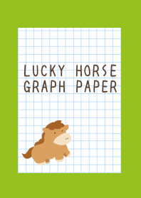 LUCKY HORSE GRAPH PAPER/LEAF GREEN