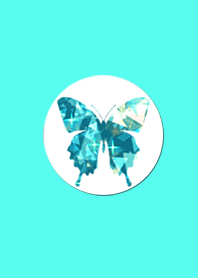 Crystal blue butterfly rising luck