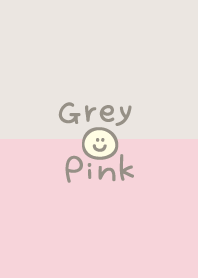 パステルグレイ×ピンク