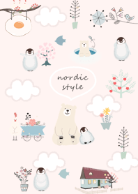 Scandinavian penguin babypink09_2