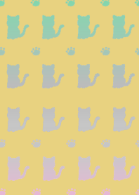 HAPPY GRADIENT CAT-DUSTY YELLOW