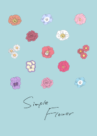 くすみ色のお花たち。