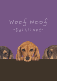 Woof Woof - dachshund L - ANCIENT PURPLE