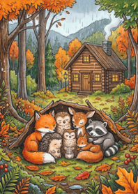 stampAI-autumn forest-oO3tDp