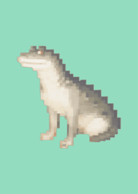 Crocodile Pixel Art Theme  Green 05