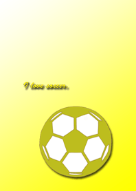love soccer yellow