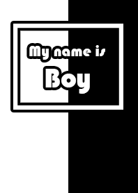 Name Boy Ver. Black & White Style (Eng)