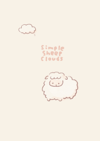 Simple Sheep Clouds Beige