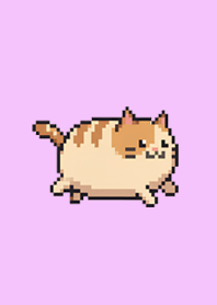 Chubby Pixel Cat | Sakura Pink#7