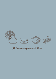 Shimaenaga and Tea -blue gray-
