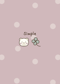 Smoky color Bear -pink- dot